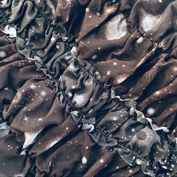 Urban Outfitters Tegan Mesh Bodycon Dress in Galaxy, XL NWT - Picture 6 of 7